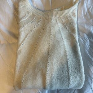 Pink Clover Cream Crew Neck Sweater